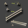 Болти (гвинти) для зшивання 65 мм. М4. Колір — срібло, металеві.